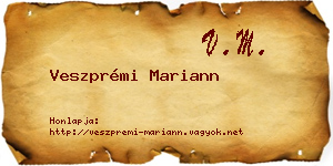 Veszprémi Mariann névjegykártya